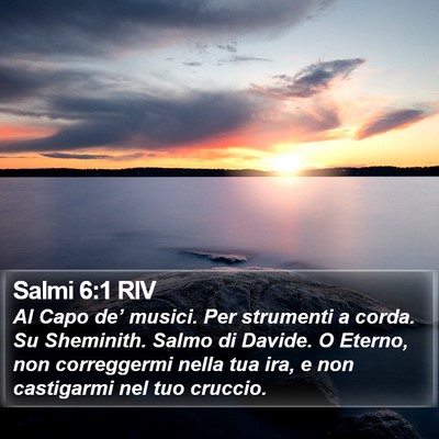 Salmi 6:1 RIV Bible Verse Image
