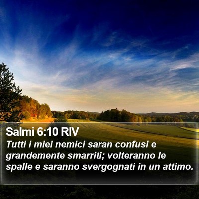 Salmi 6:10 RIV Bible Verse Image