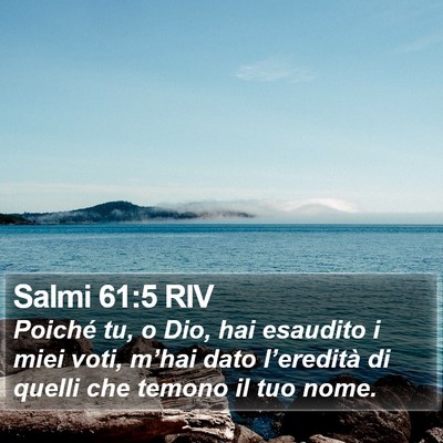 Salmi 61:5 RIV Bible Verse Image
