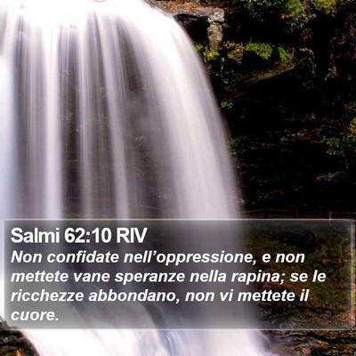 Salmi 62:10 RIV Bible Verse Image