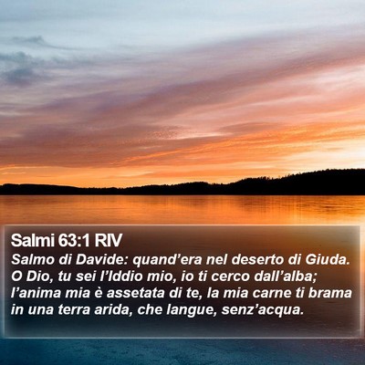 Salmi 63:1 RIV Bible Verse Image
