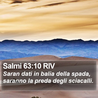 Salmi 63:10 RIV Bible Verse Image