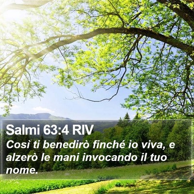 Salmi 63:4 RIV Bible Verse Image