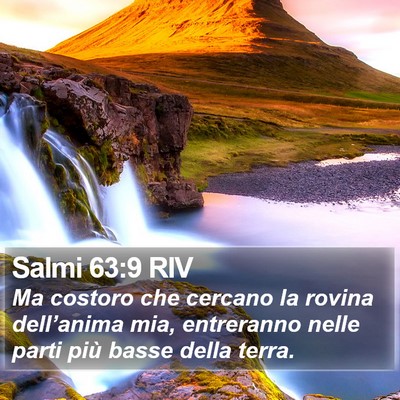 Salmi 63:9 RIV Bible Verse Image