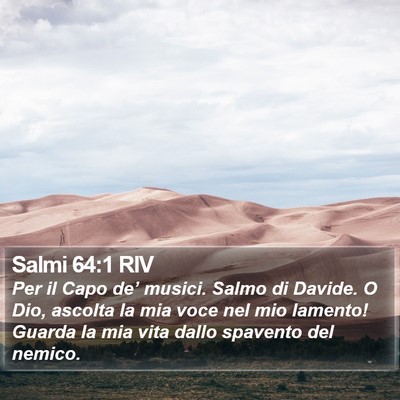 Salmi 64:1 RIV Bible Verse Image