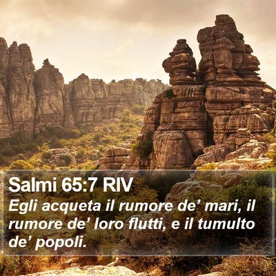 Salmi 65:7 RIV Bible Verse Image