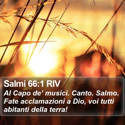 Salmi 66:1 RIV Bible Verse Image