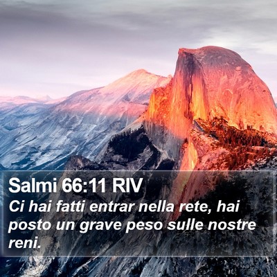 Salmi 66:11 RIV Bible Verse Image