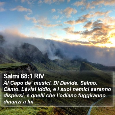 Salmi 68:1 RIV Bible Verse Image