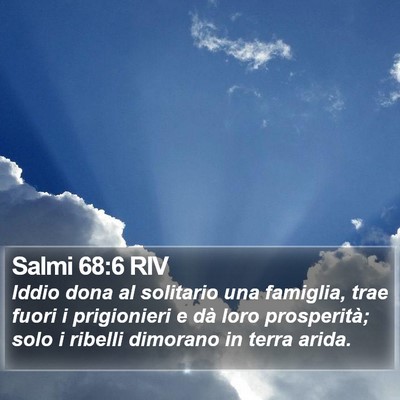 Salmi 68:6 RIV Bible Verse Image