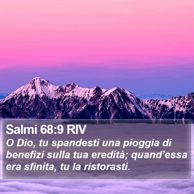 Salmi 68:9 RIV Bible Verse Image