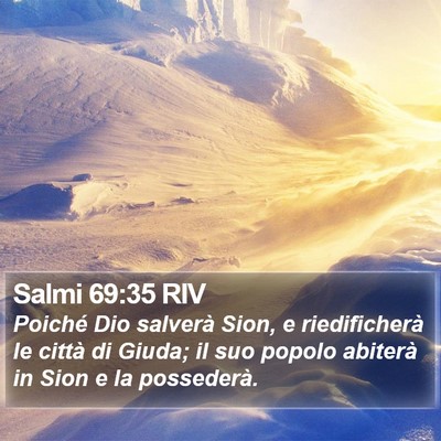 Salmi 69:35 RIV Bible Verse Image
