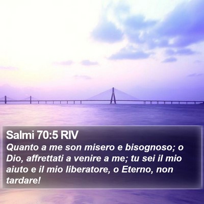 Salmi 70:5 RIV Bible Verse Image