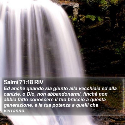 Salmi 71:18 RIV Bible Verse Image