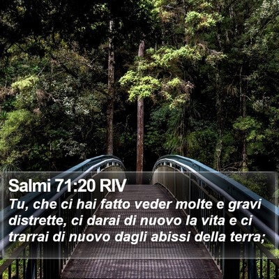 Salmi 71:20 RIV Bible Verse Image