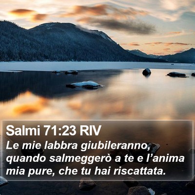 Salmi 71:23 RIV Bible Verse Image