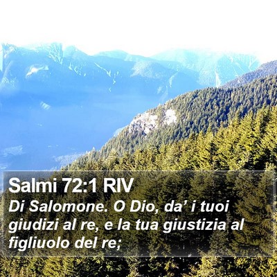 Salmi 72:1 RIV Bible Verse Image
