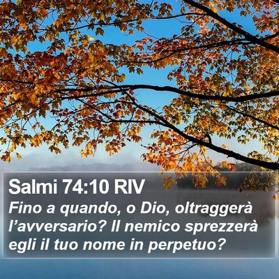 Salmi 74:10 RIV Bible Verse Image