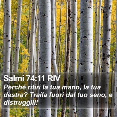 Salmi 74:11 RIV Bible Verse Image