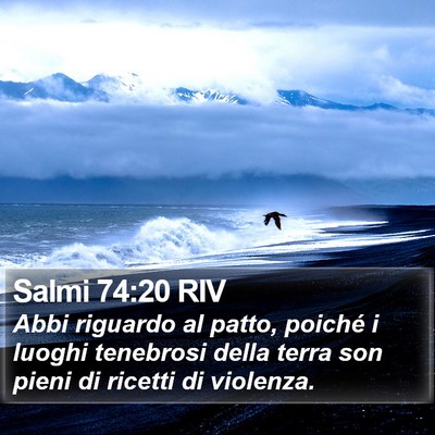 Salmi 74:20 RIV Bible Verse Image
