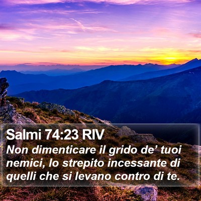 Salmi 74:23 RIV Bible Verse Image
