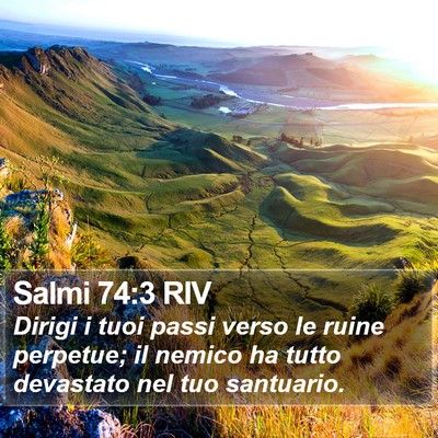 Salmi 74:3 RIV Bible Verse Image