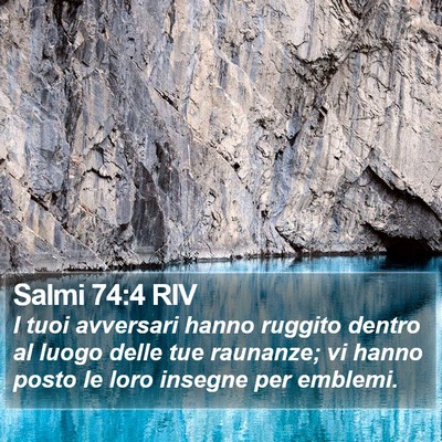 Salmi 74:4 RIV Bible Verse Image