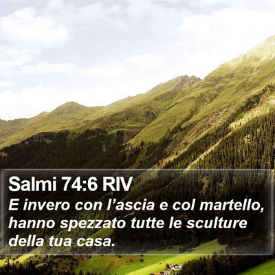 Salmi 74:6 RIV Bible Verse Image