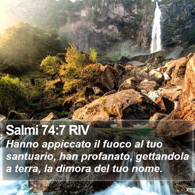 Salmi 74:7 RIV Bible Verse Image