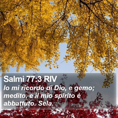 Salmi 77:3 RIV Bible Verse Image