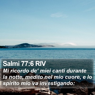 Salmi 77:6 RIV Bible Verse Image