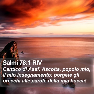 Salmi 78:1 RIV Bible Verse Image