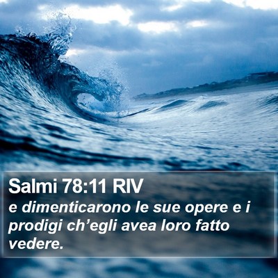 Salmi 78:11 RIV Bible Verse Image