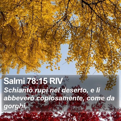 Salmi 78:15 RIV Bible Verse Image