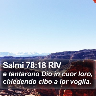 Salmi 78:18 RIV Bible Verse Image