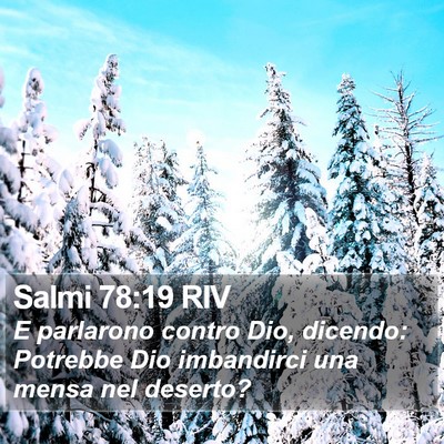 Salmi 78:19 RIV Bible Verse Image
