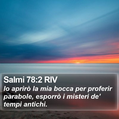 Salmi 78:2 RIV Bible Verse Image