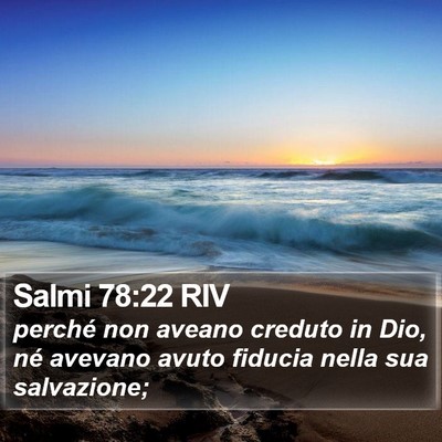 Salmi 78:22 RIV Bible Verse Image