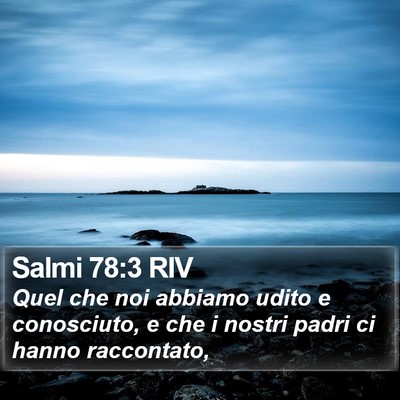 Salmi 78:3 RIV Bible Verse Image