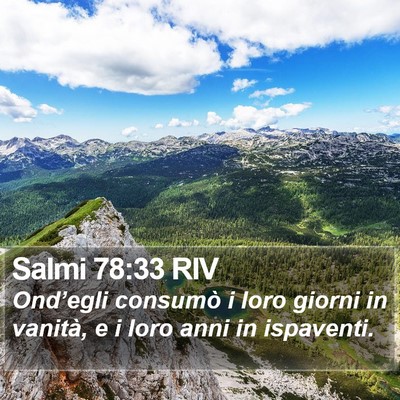 Salmi 78:33 RIV Bible Verse Image