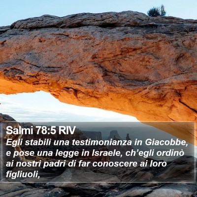 Salmi 78:5 RIV Bible Verse Image