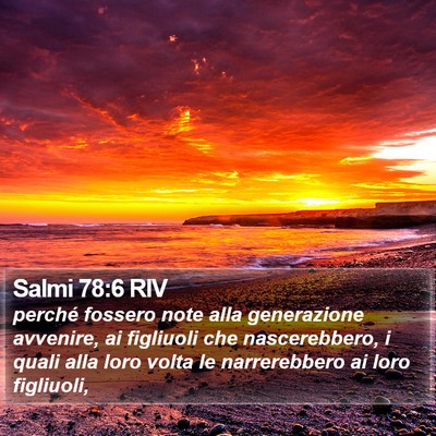 Salmi 78:6 RIV Bible Verse Image