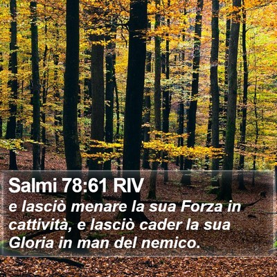 Salmi 78:61 RIV Bible Verse Image