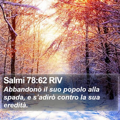 Salmi 78:62 RIV Bible Verse Image
