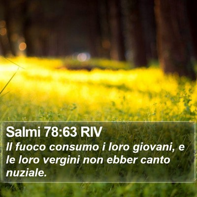 Salmi 78:63 RIV Bible Verse Image