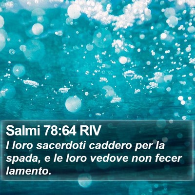 Salmi 78:64 RIV Bible Verse Image