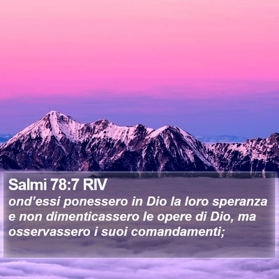 Salmi 78:7 RIV Bible Verse Image