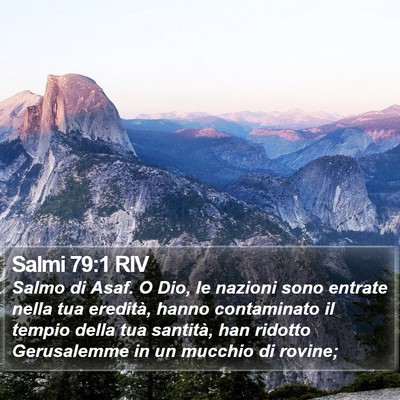 Salmi 79:1 RIV Bible Verse Image