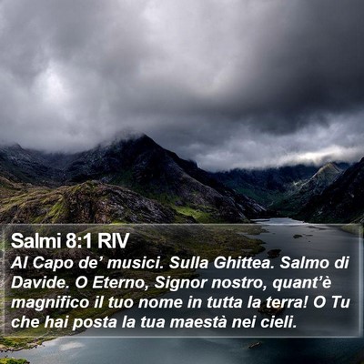 Salmi 8:1 RIV Bible Verse Image