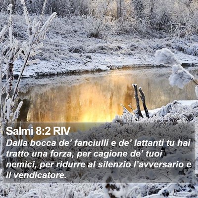 Salmi 8:2 RIV Bible Verse Image